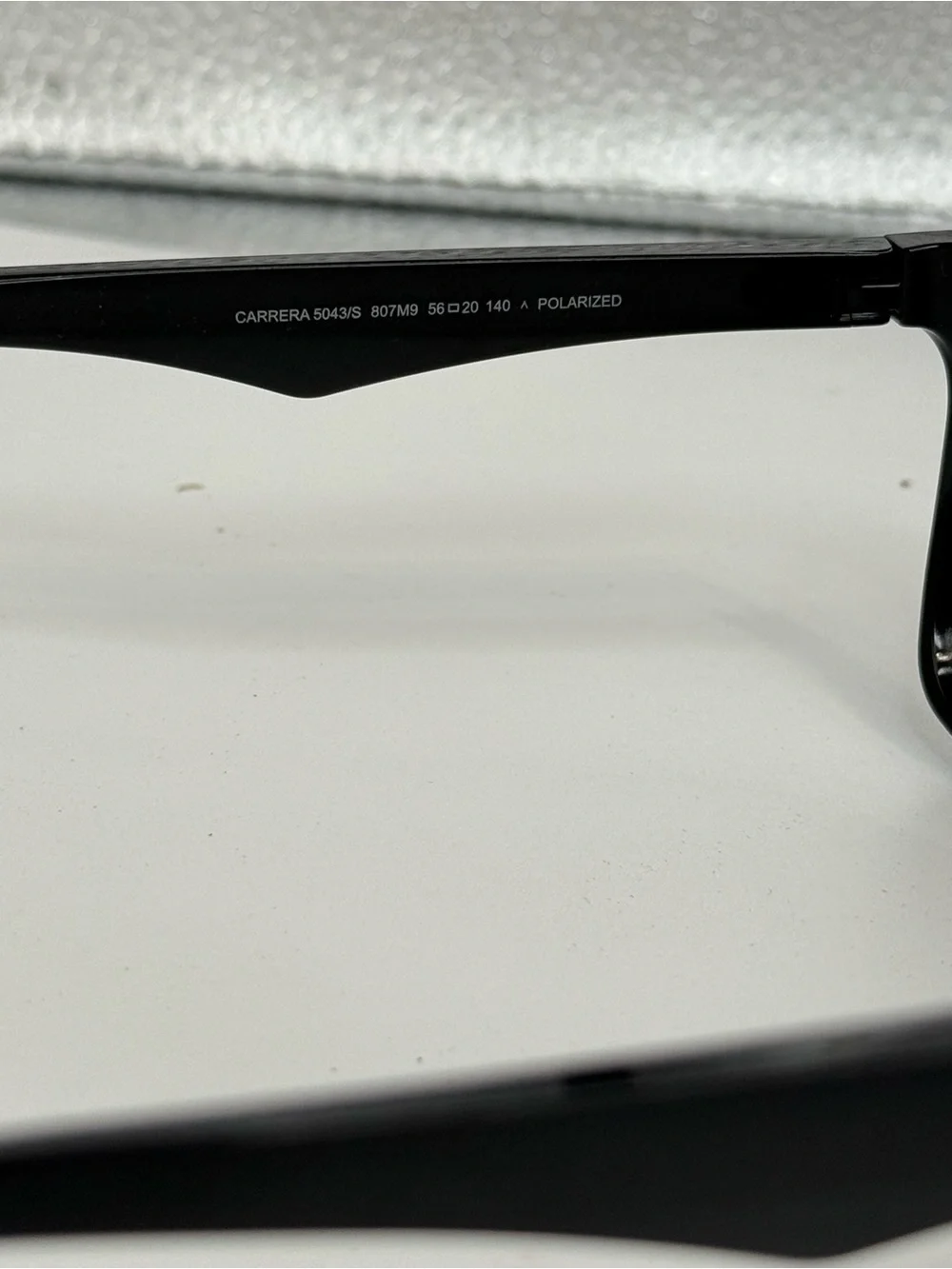 Carrera Black Rectangular polarized Sunglasses 5043/S 807M9 56 20 140